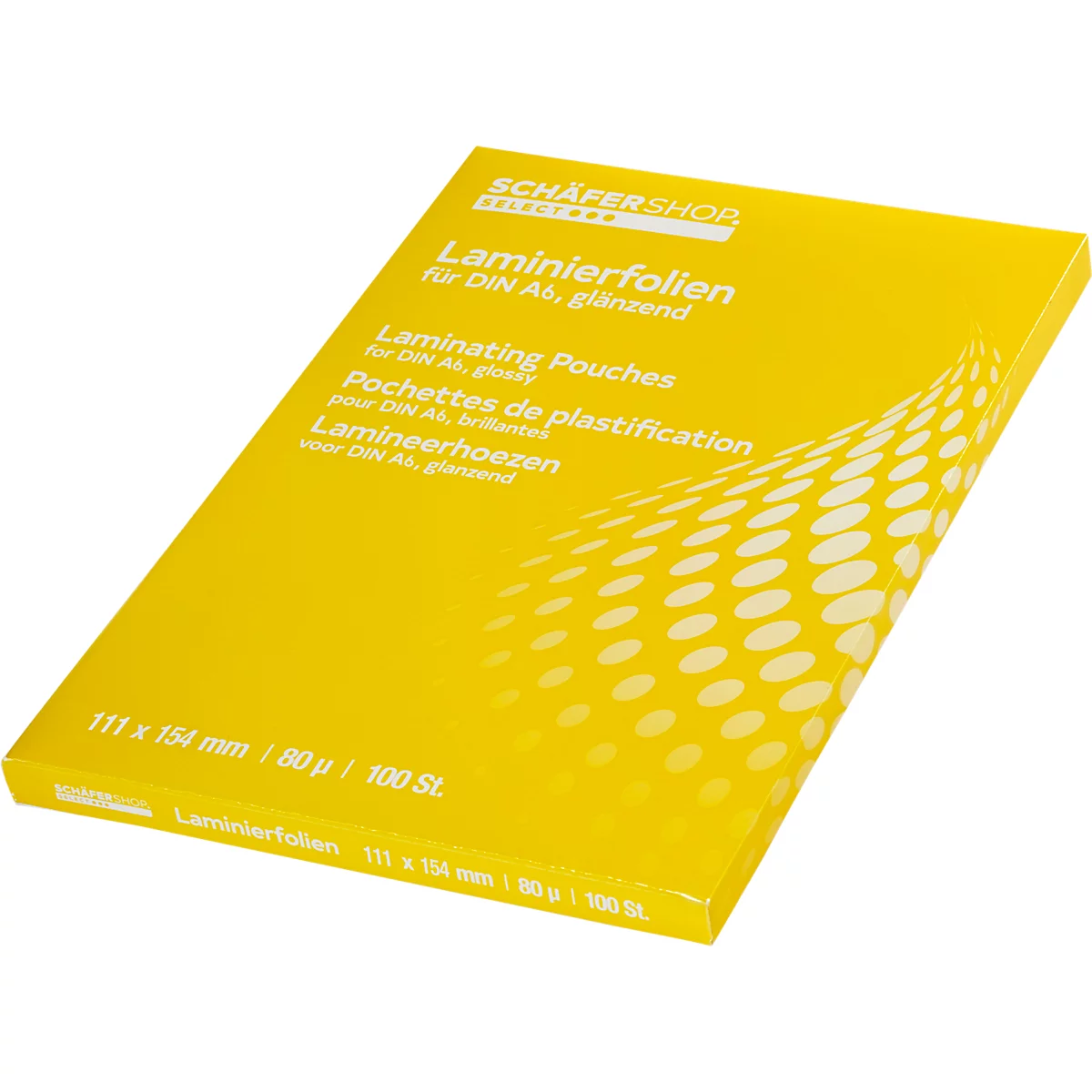 Schäfer Shop Select Pochettes à plastifier, 111 x 154 mm pour format A6, 80 microns, 100 pièces