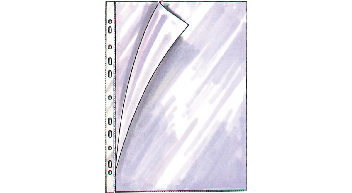 pochette perforée, format A5, PP, transparent, 0,08 mm sur