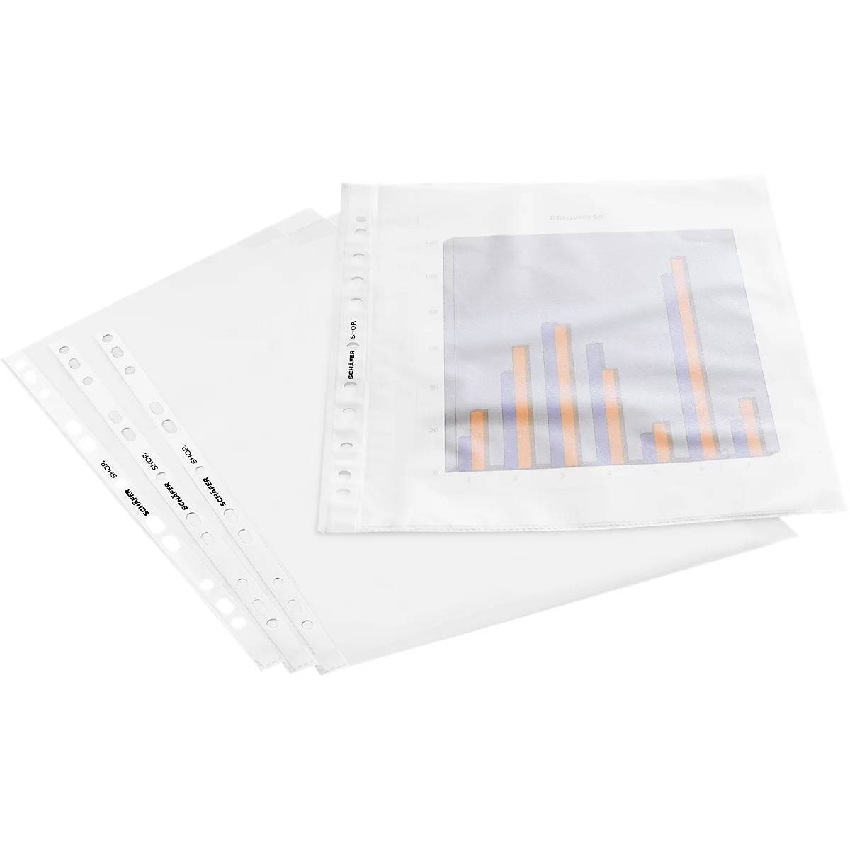 Pochette plastique non-perforée pour A4, ouverture petit côté, transparent