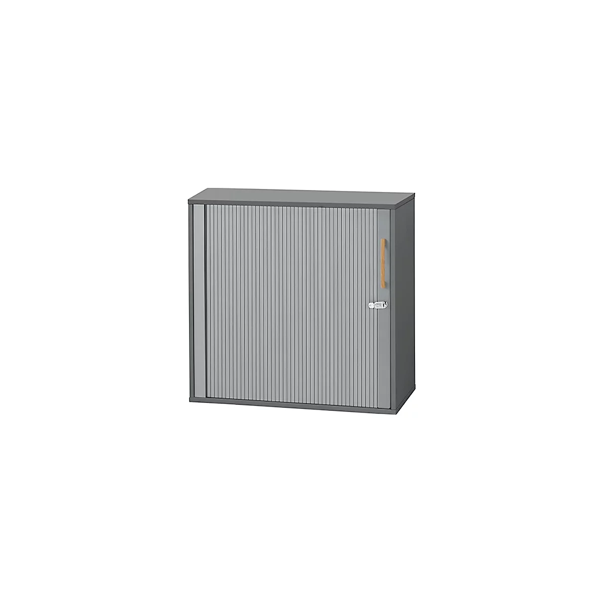 Schäfer Shop Select Querrollladenschrank Start Off Wood, 2 OH, abschließbar, Holz, B 800 x T 420 x H 788 mm, graphit