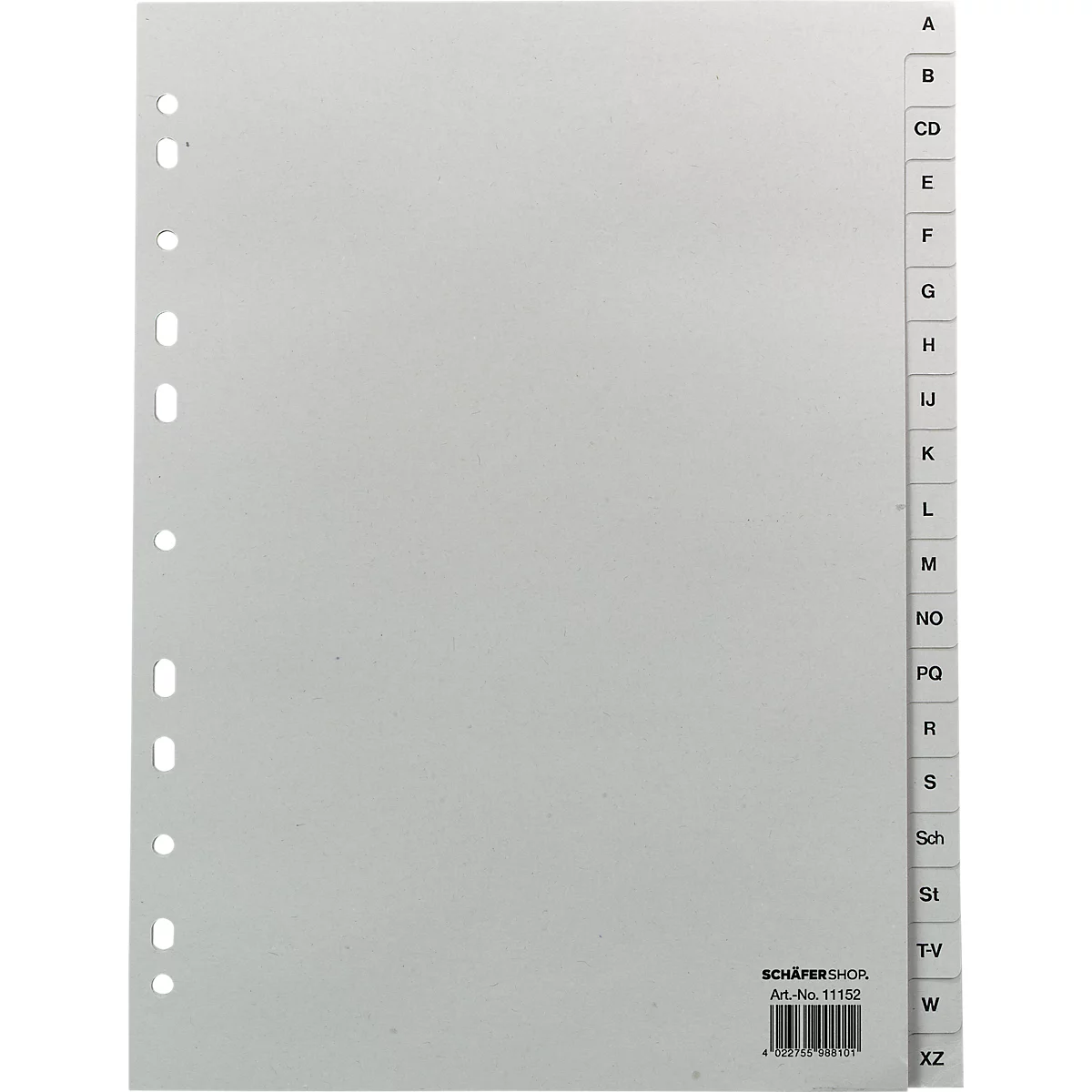 Schäfer Shop Select Recycling tabbladen A4, alfabetisch A-Z