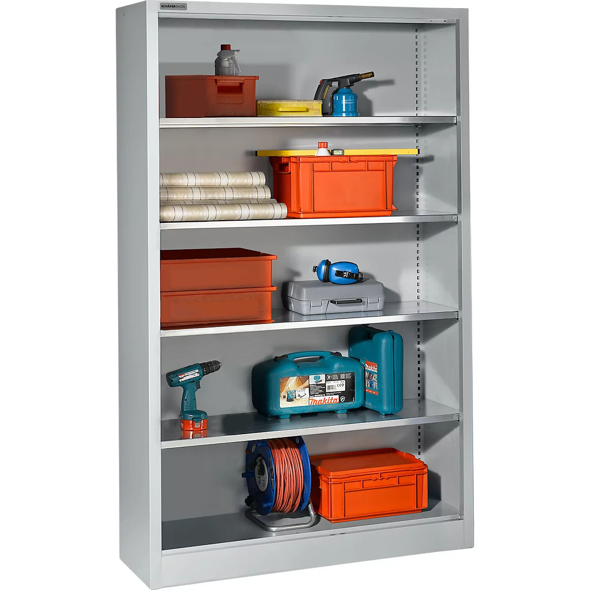 Schäfer Shop Select Regal AS 2412, B 1200 x T 400 x H 1935 mm