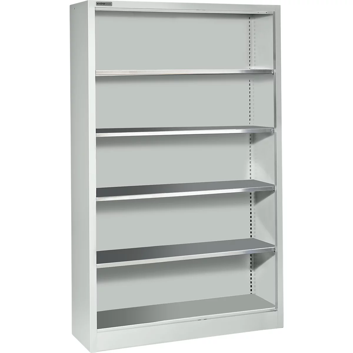 Schäfer Shop Select Regal AS 2412, B 1200 x T 400 x H 1935 mm, lichtgrau