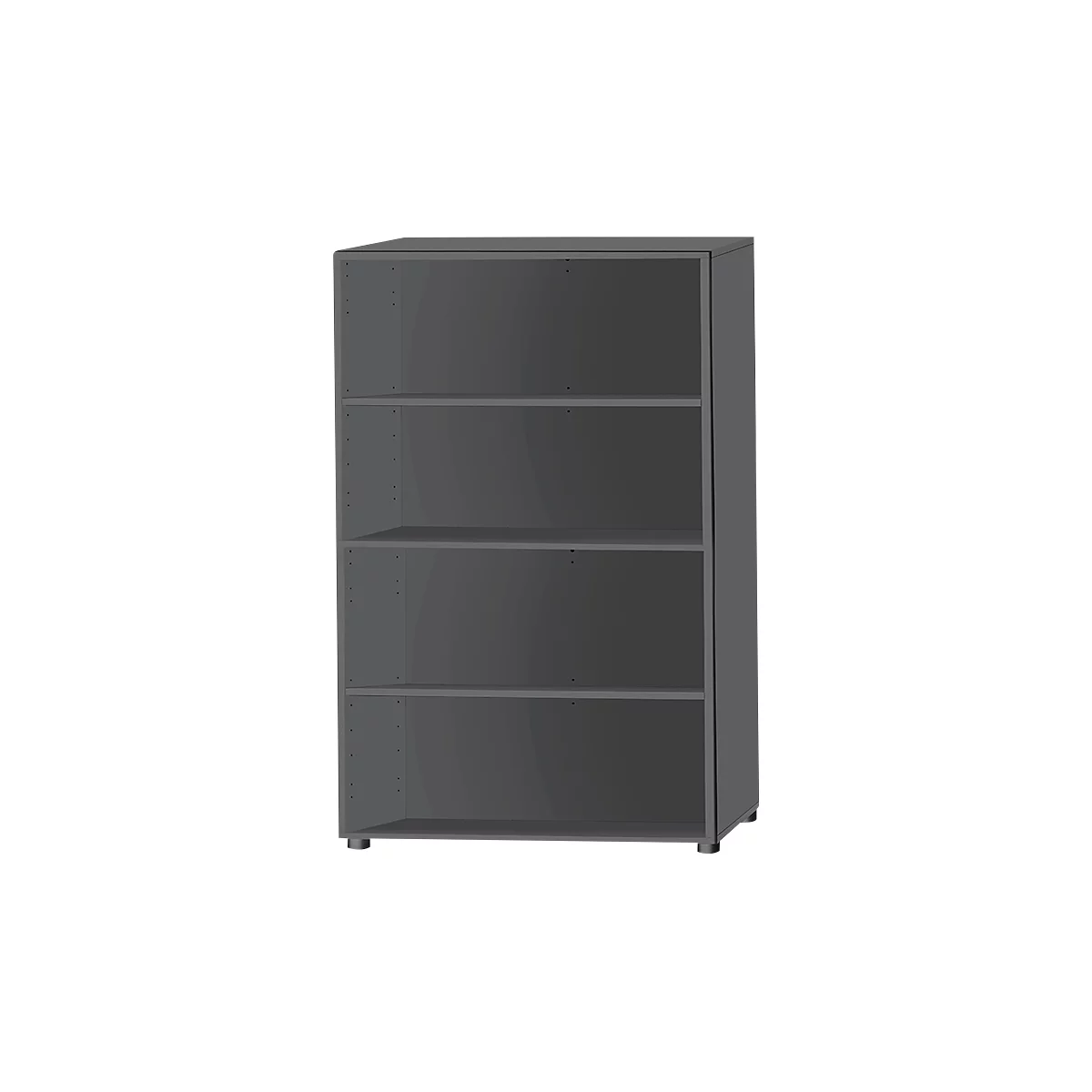 Schäfer Shop Select Regal, B 800 x T 420 x H 1470 mm, 4 OH & 3 Fachboden, graphit 