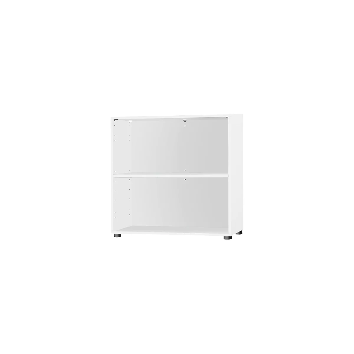 Schäfer Shop Select Regal, B 800 x T 420 x H 726 mm, 2 OH & 1 Fachboden, weiß