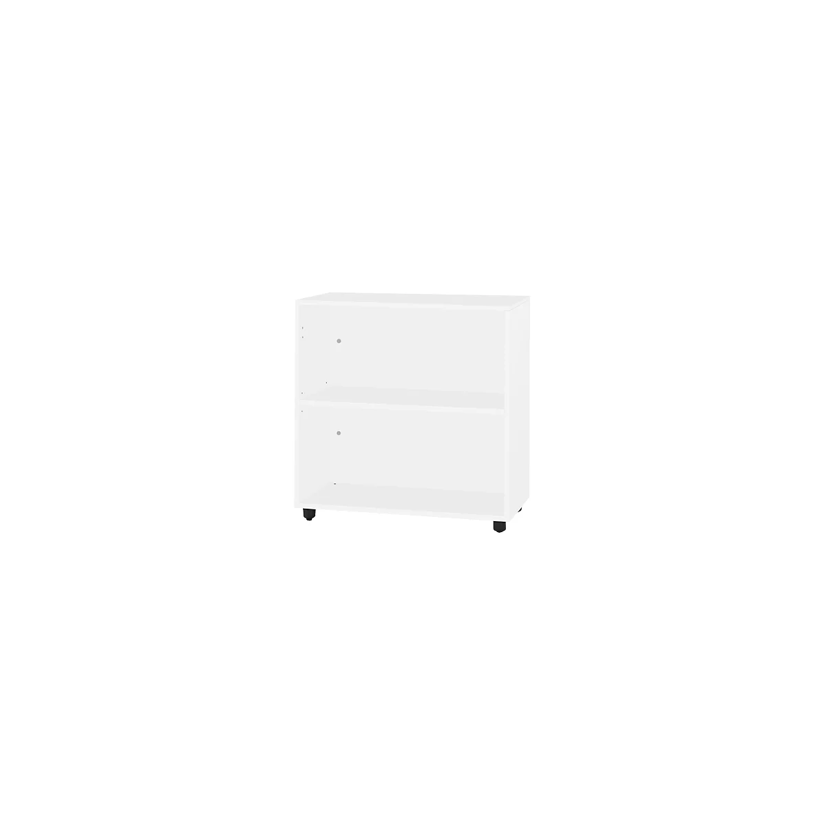 Schäfer Shop Select Regal LOGIN, 2 Ordnerhöhen, B 800 x T 420 x H 788 mm, weiß/weiß