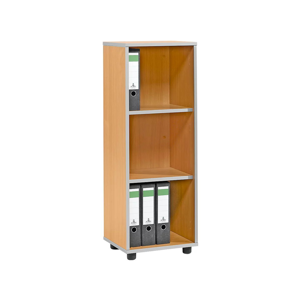 Schäfer Shop Select Regal MOXXO IQ, Holz, 3 Fächer, 3 OH, B 401 x T 362 x H 1115 mm, Buche-Dekor