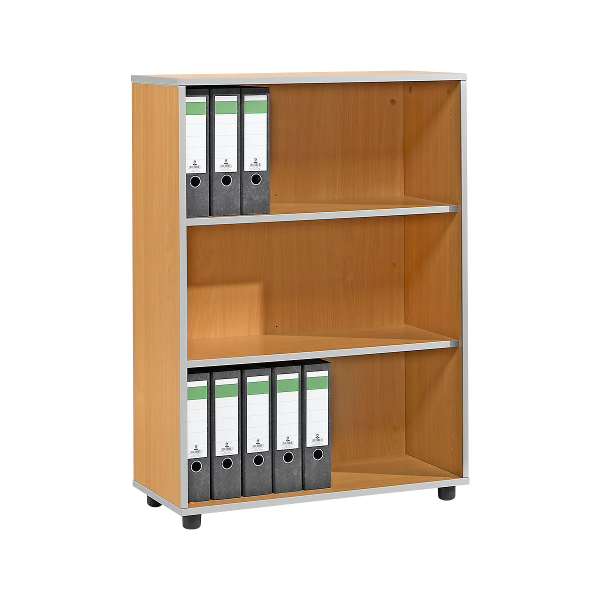 Schäfer Shop Select Regal MOXXO IQ, Holz, 3 Fächer, 3 OH, B 801 x T 362 x H 1115 mm, Buche-Dekor