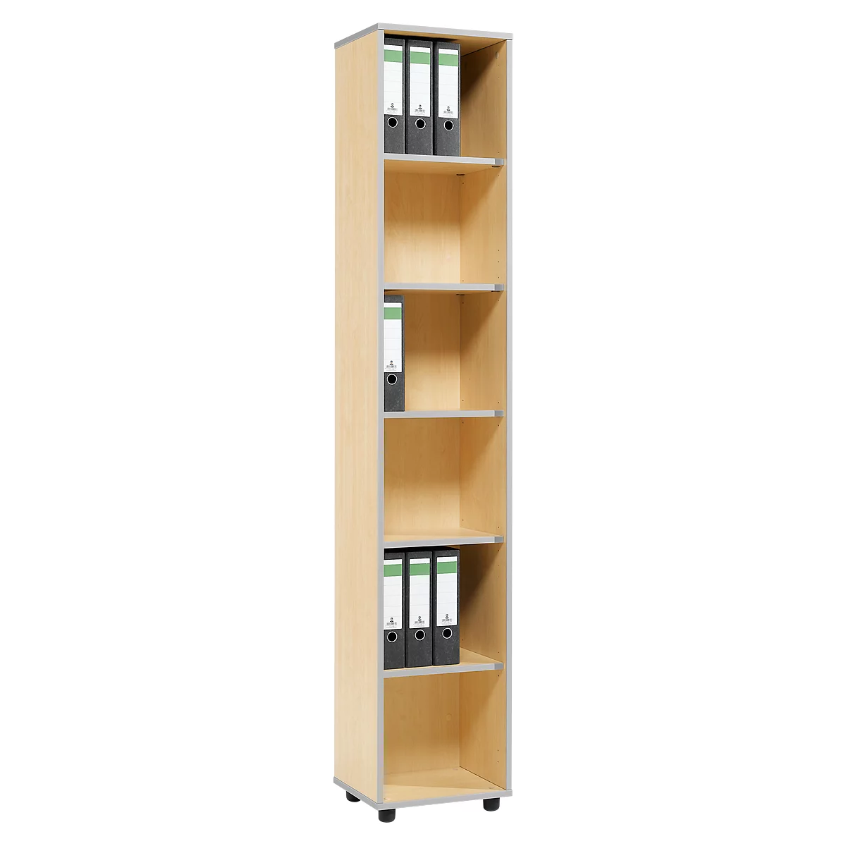 Schäfer Shop Select Regal MOXXO IQ, Holz, 6 Fächer, 6 OH, B 401 x T 362 x H 2168 mm, Ahorn-Dekor