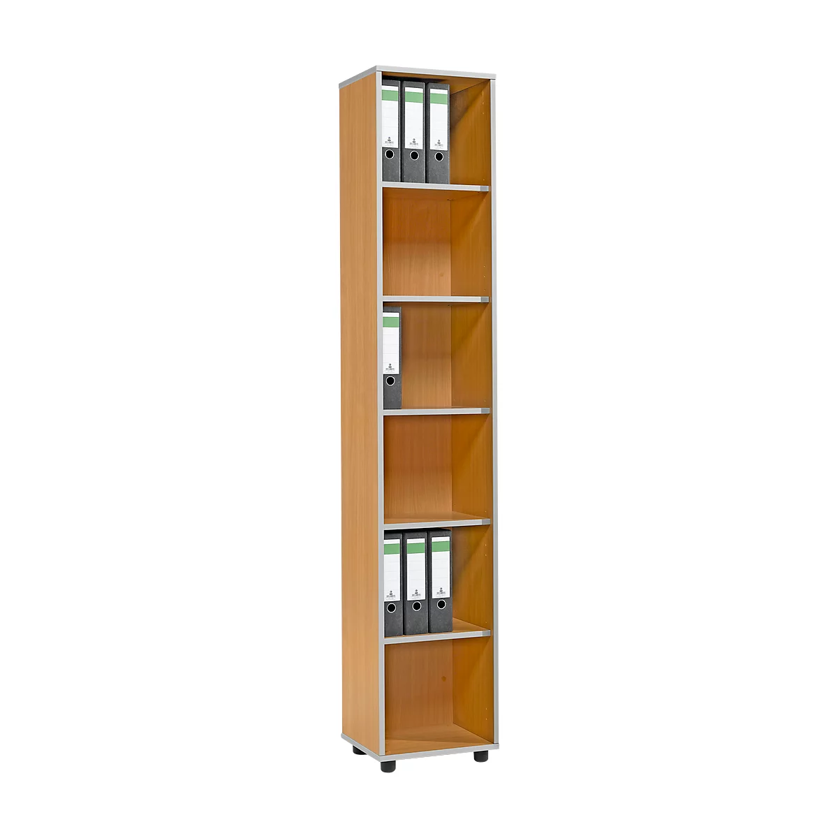 Schäfer Shop Select Regal MOXXO IQ, Holz, 6 Fächer, 6 OH, B 401 x T 362 x H 2168 mm, Buche-Dekor