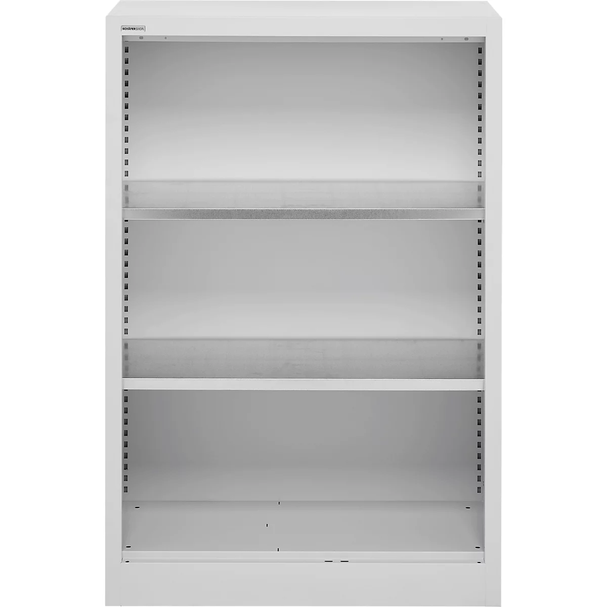 Schäfer Shop Select Regalschrank MS, 3 OH, B 800 x T 400 x H 1215 mm, Stahlblech, Weißaluminium