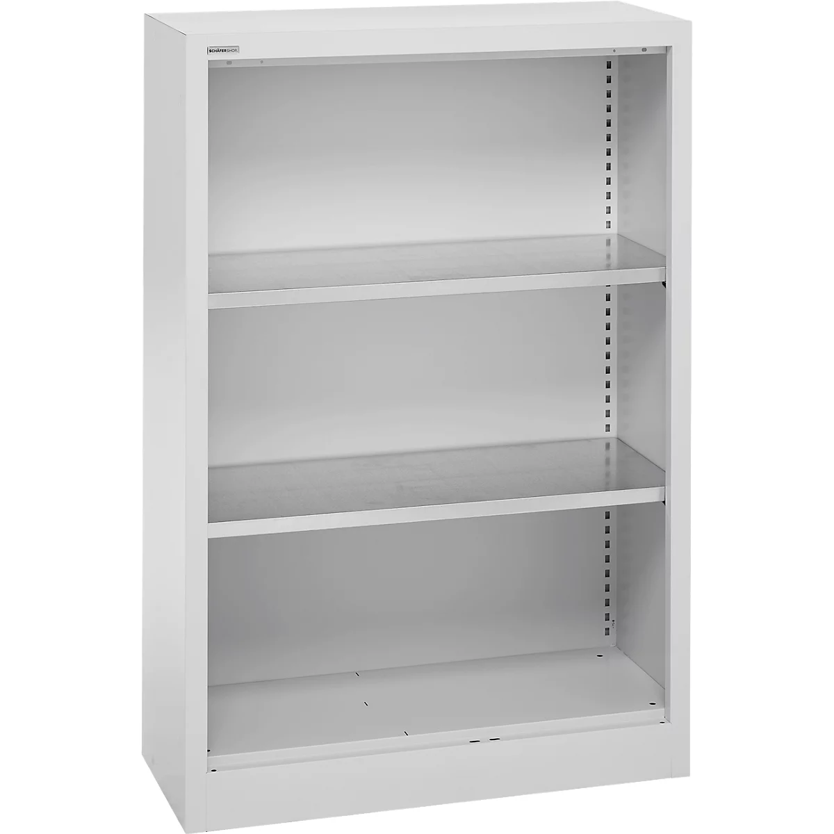Schäfer Shop Select Regalschrank MS, 3 OH, B 800 x T 400 x H 1215 mm, Stahlblech, Weißaluminium