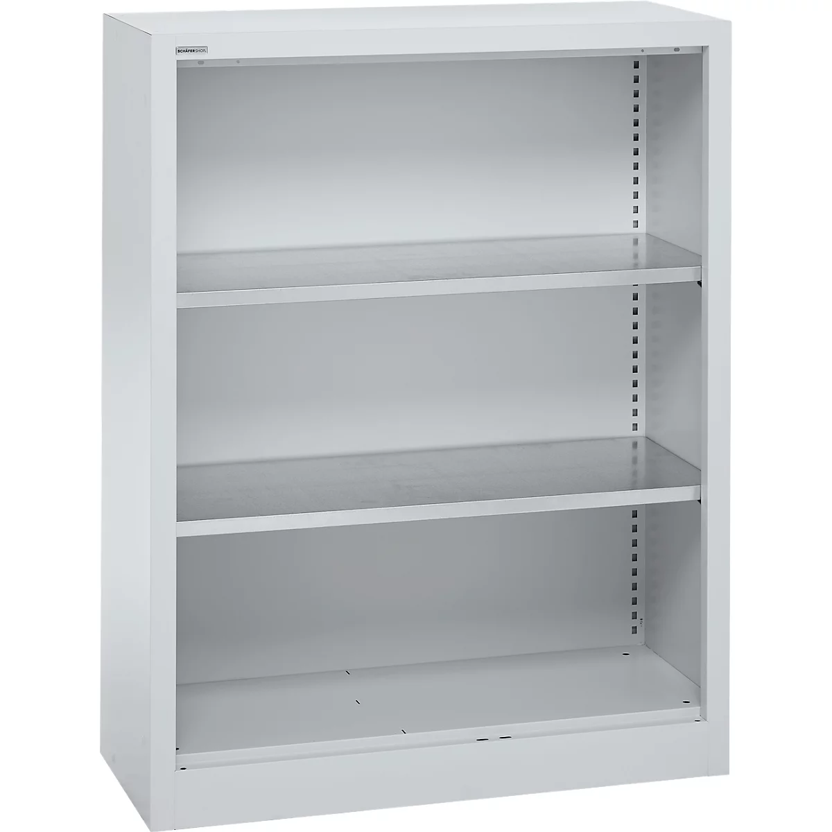 Schäfer Shop Select Regalschrank MS, 3 OH, B 950 x T 400 x H 1215 mm, Stahlblech, Weißaluminium
