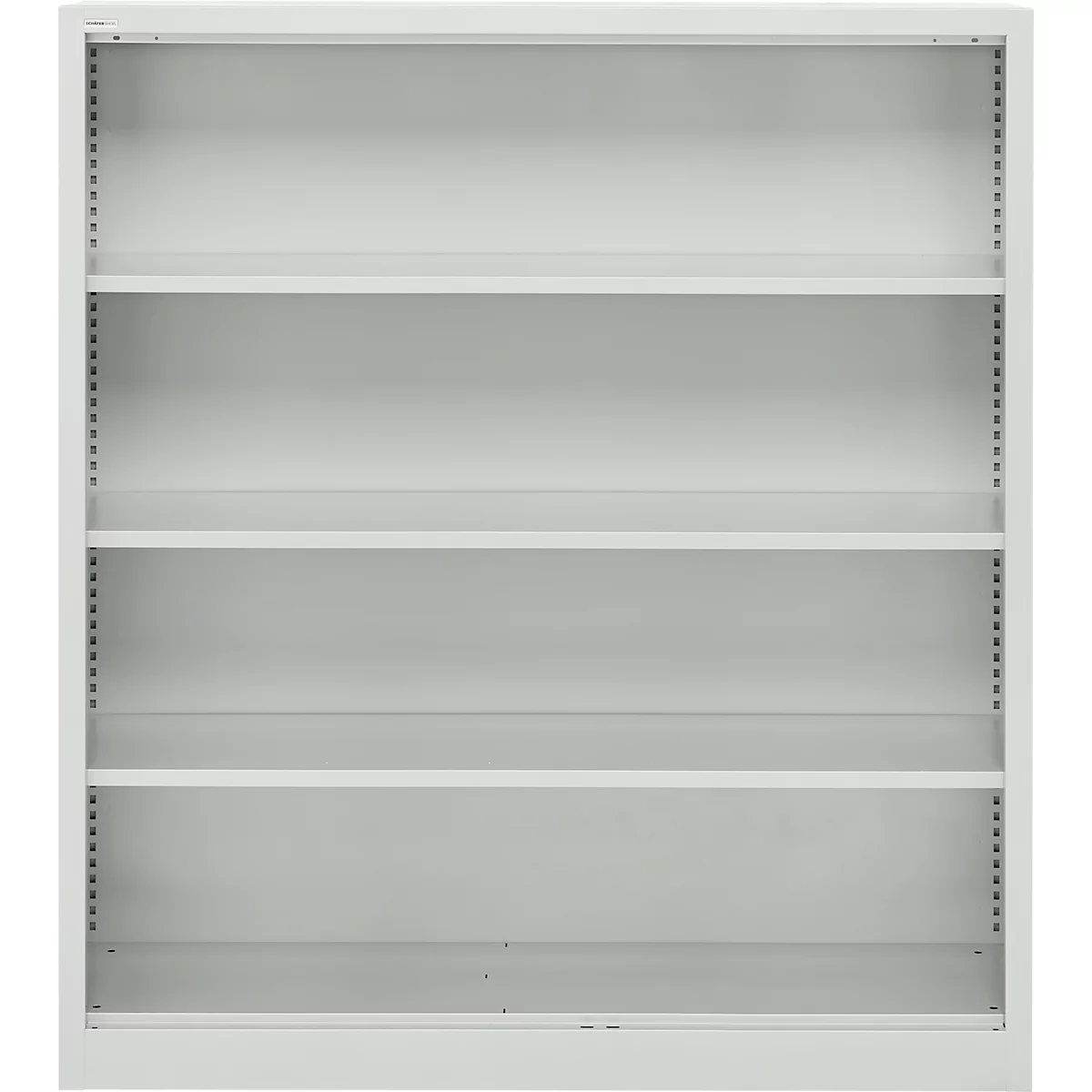 Schäfer Shop Select Regalschrank MS, 4 OH, B 1200 x T 400 x H 1584 mm, Stahlblech, lichtgrau