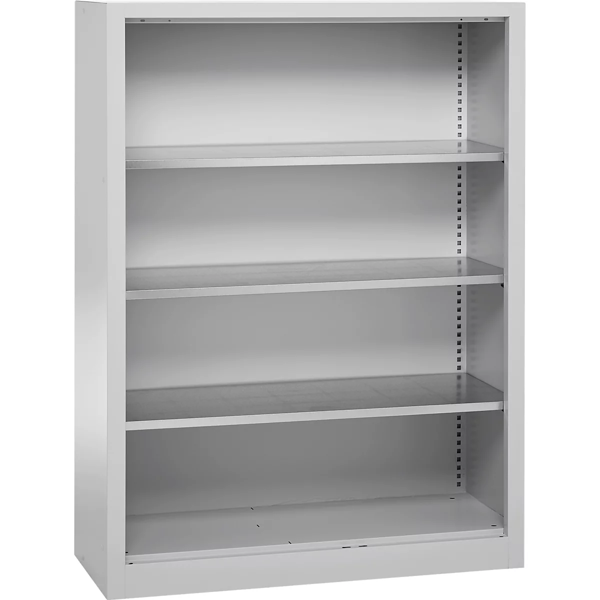 Schäfer Shop Select Regalschrank MS, 4 OH, B 1200 x T 400 x H 1584 mm, Stahlblech, Weißaluminium
