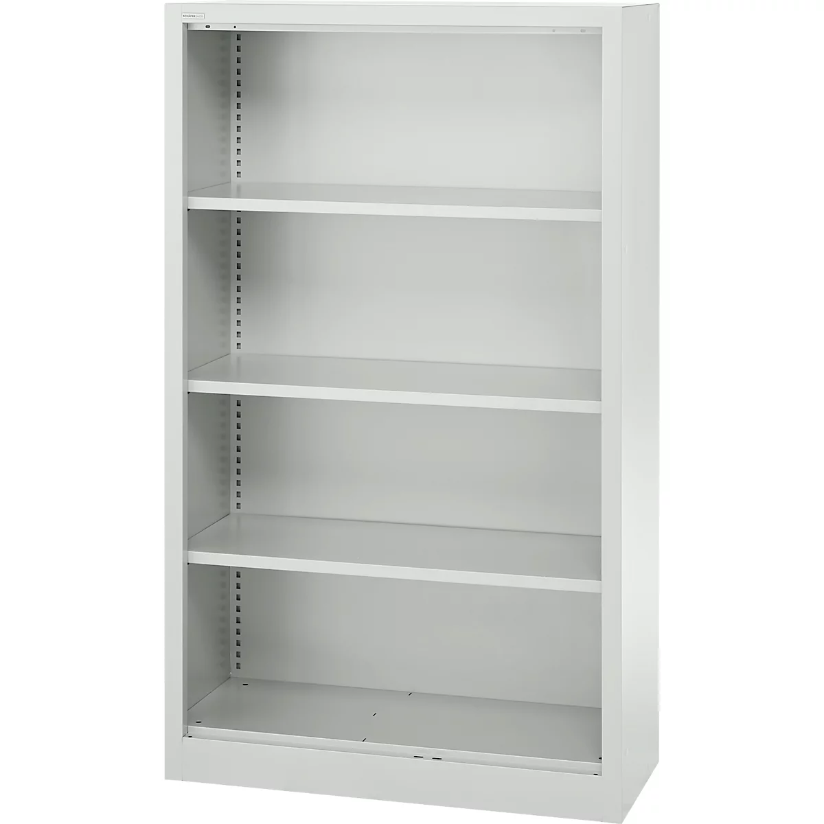 Schäfer Shop Select Regalschrank MS, 4 OH, B 800 x T 400 x H 1584 mm, Stahlblech, lichtgrau