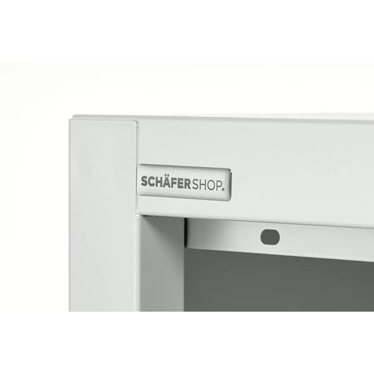 Schäfer Shop Select Regalschrank MS, 4 OH, B 950 x T 400 x H 1584 mm, Stahlblech, lichtgrau