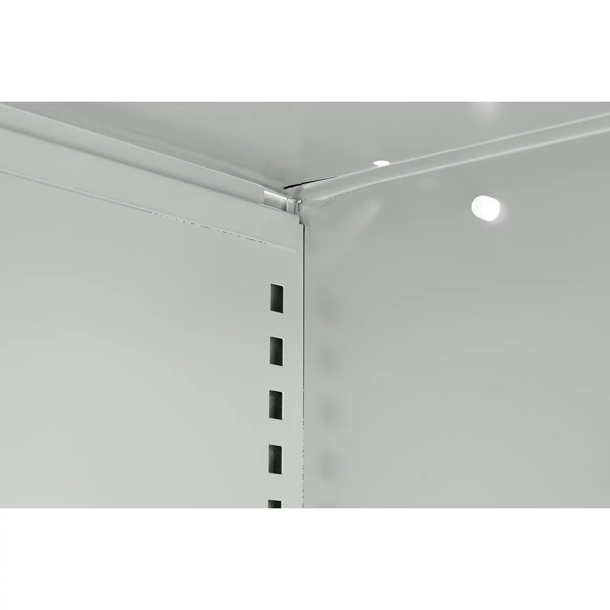 Schäfer Shop Select Regalschrank MS, 4 OH, B 950 x T 400 x H 1584 mm, Stahlblech, lichtgrau
