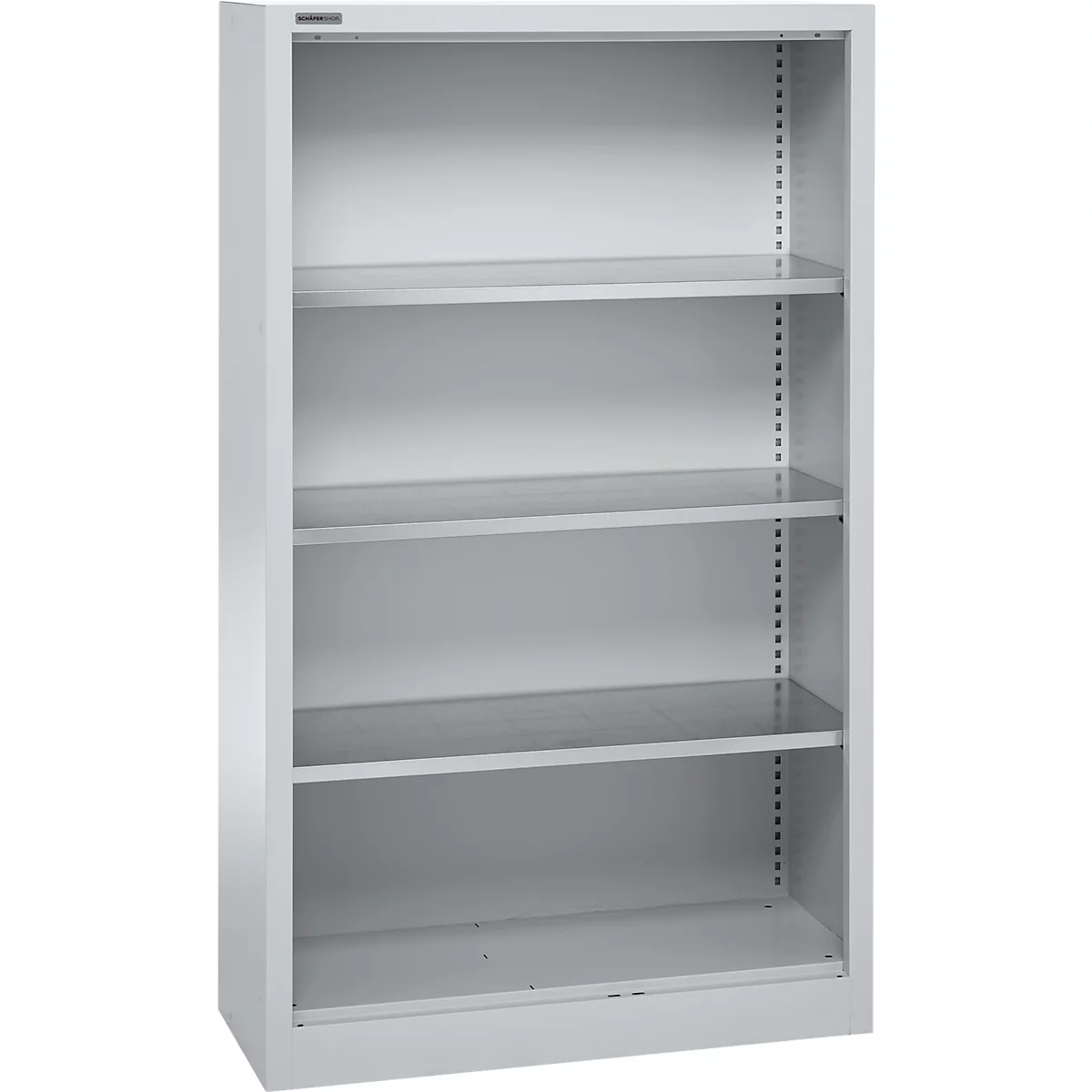 Schäfer Shop Select Regalschrank MS, 4 OH, B 950 x T 400 x H 1584 mm, Stahlblech, Weißaluminium