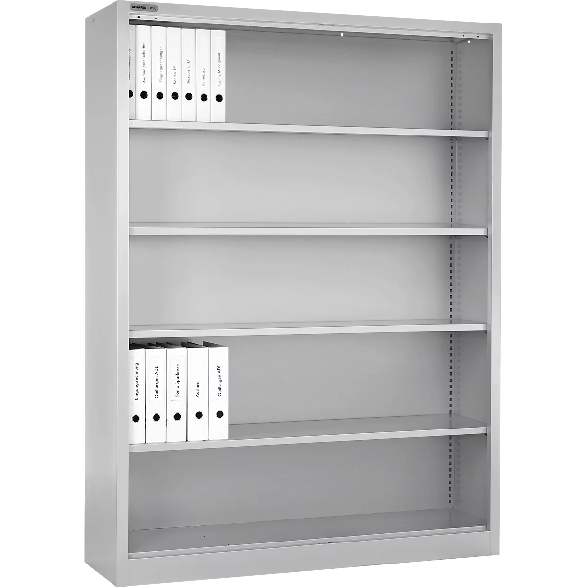 Schäfer Shop Select Regalschrank MS, 5 OH, B 1200 x T 400 x H 1935 mm, Stahlblech, Verkehrsweiß
