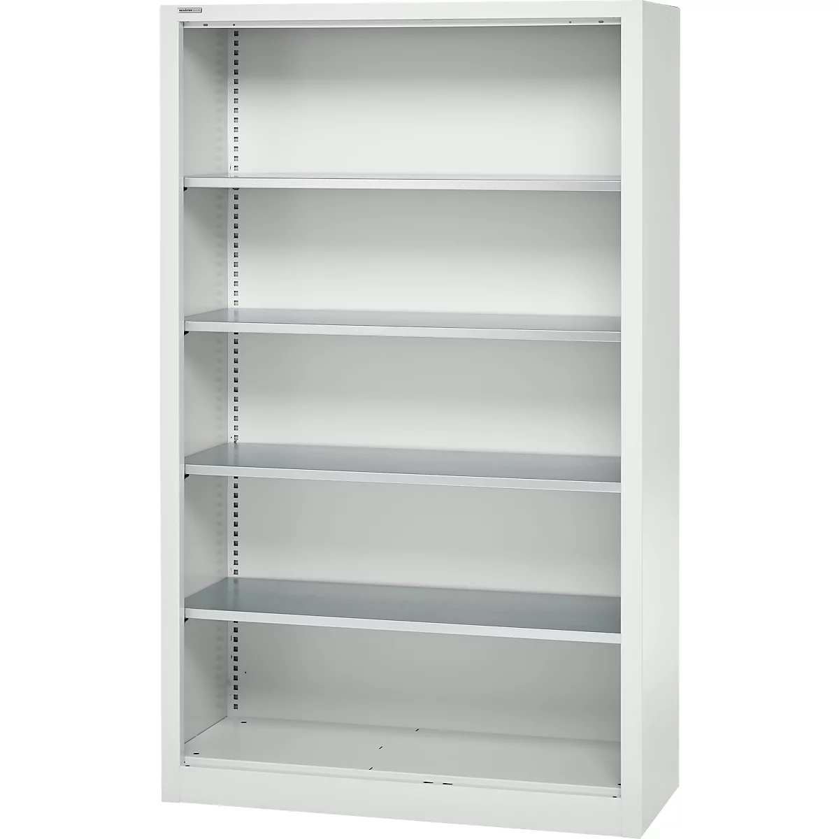 Schäfer Shop Select Regalschrank MS, 5 OH, B 1200 x T 500 x H 1935 mm, Stahlblech, Lichtgrau