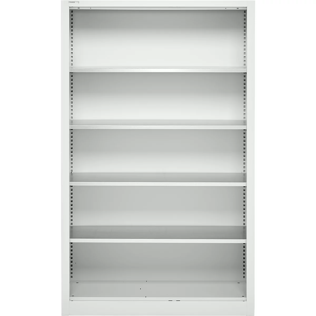 Schäfer Shop Select Regalschrank MS, 5 OH, B 1200 x T 500 x H 1935 mm, Stahlblech, Lichtgrau