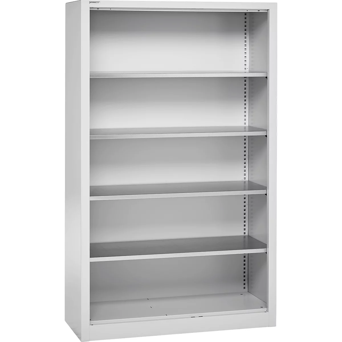 Schäfer Shop Select Regalschrank MS, 5 OH, B 1200 x T 500 x H 1935 mm, Stahlblech, Weissaluminium