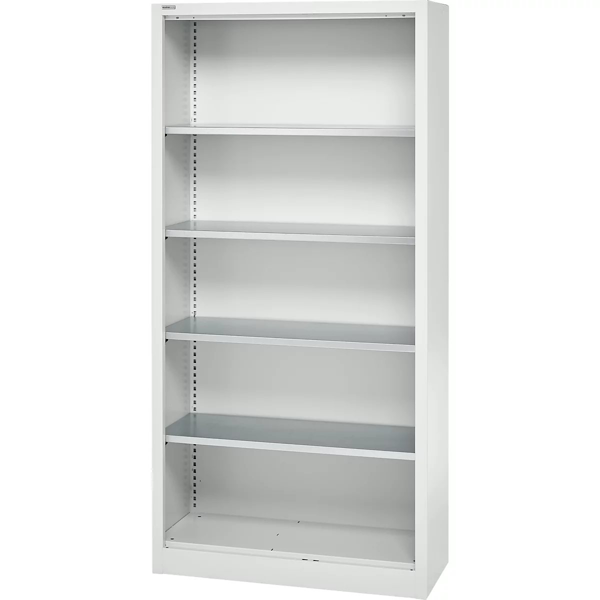 Schäfer Shop Select Regalschrank MS, 5 OH, B 950 x T 500 x H 1935 mm, Stahlblech, Lichtgrau
