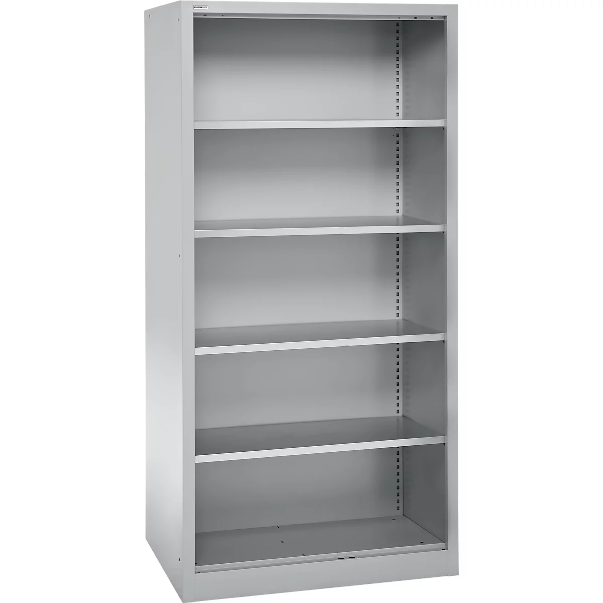 Schäfer Shop Select Regalschrank MS, 5 OH, B 950 x T 600 x H 1935 mm, Stahlblech, Weißaluminium