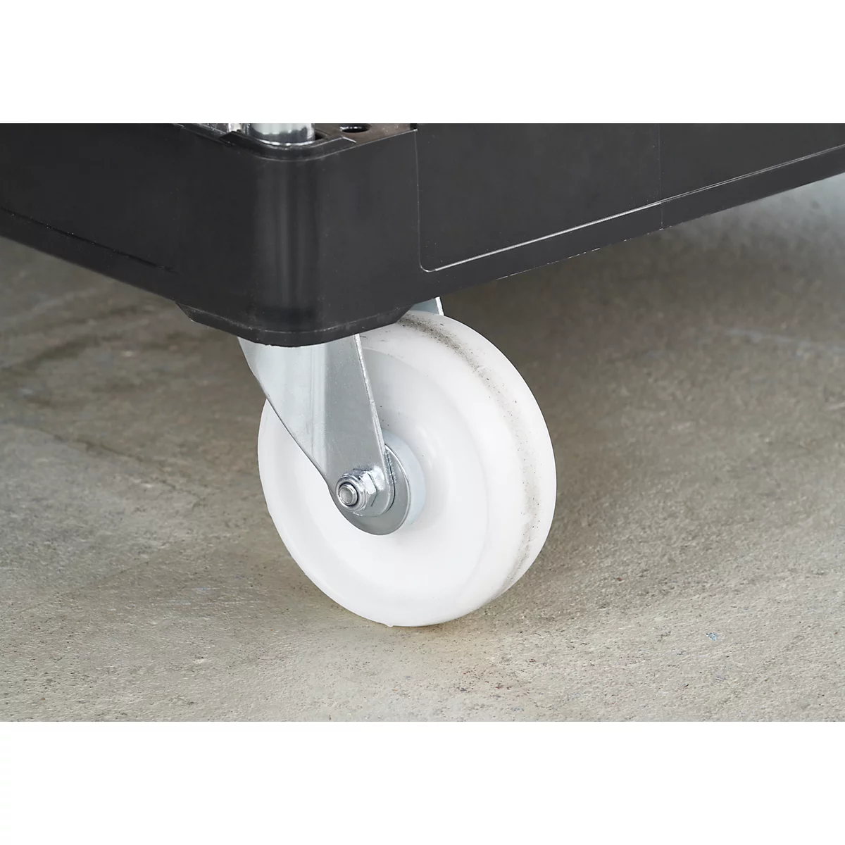 Schäfer Shop Select rolcontainer ADB BASICline, 4-zijdig, met deur, zonder tussenlegbord, tot 500 kg, zwenk- en bokwielen, L 724 x B 815 x H 1800 mm, staal &amp; gerecycled HDPE