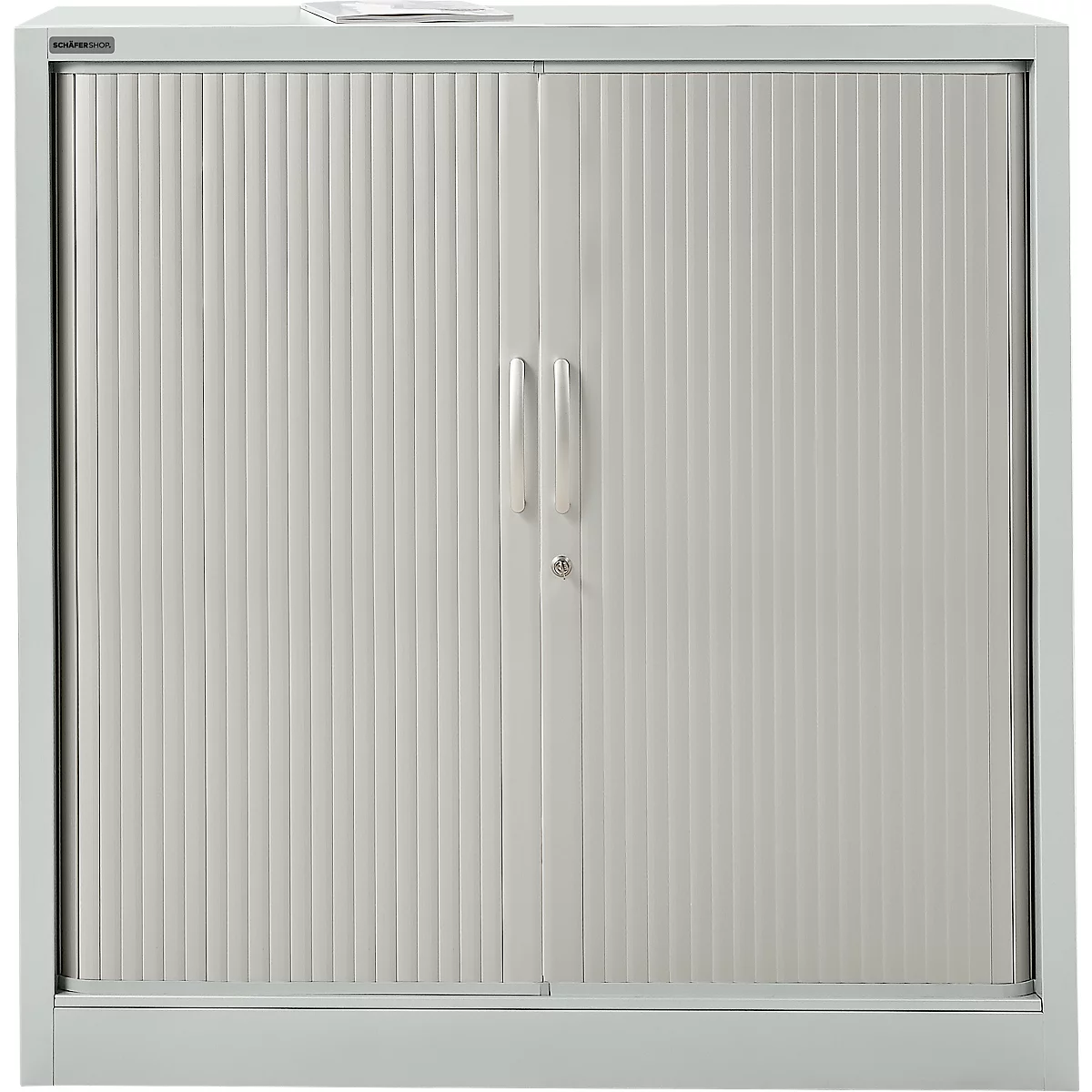 Schäfer Shop Select Roldeurkast MS iCONOMY, staal, 3 ordnerhoogten, B 1200 x D 400 x H 1215 mm, lichtgrijs RAL 7035