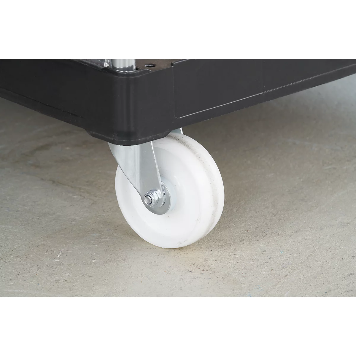 Schäfer Shop Select Rollbox ADB BASICline, 5 faces, avec porte, sans étagère intermédiaire, jusqu'à 500 kg, roues pivotantes &amp; fixes, L 724 x l 815 x H 1810 mm, acier &amp; PEHD recyclé