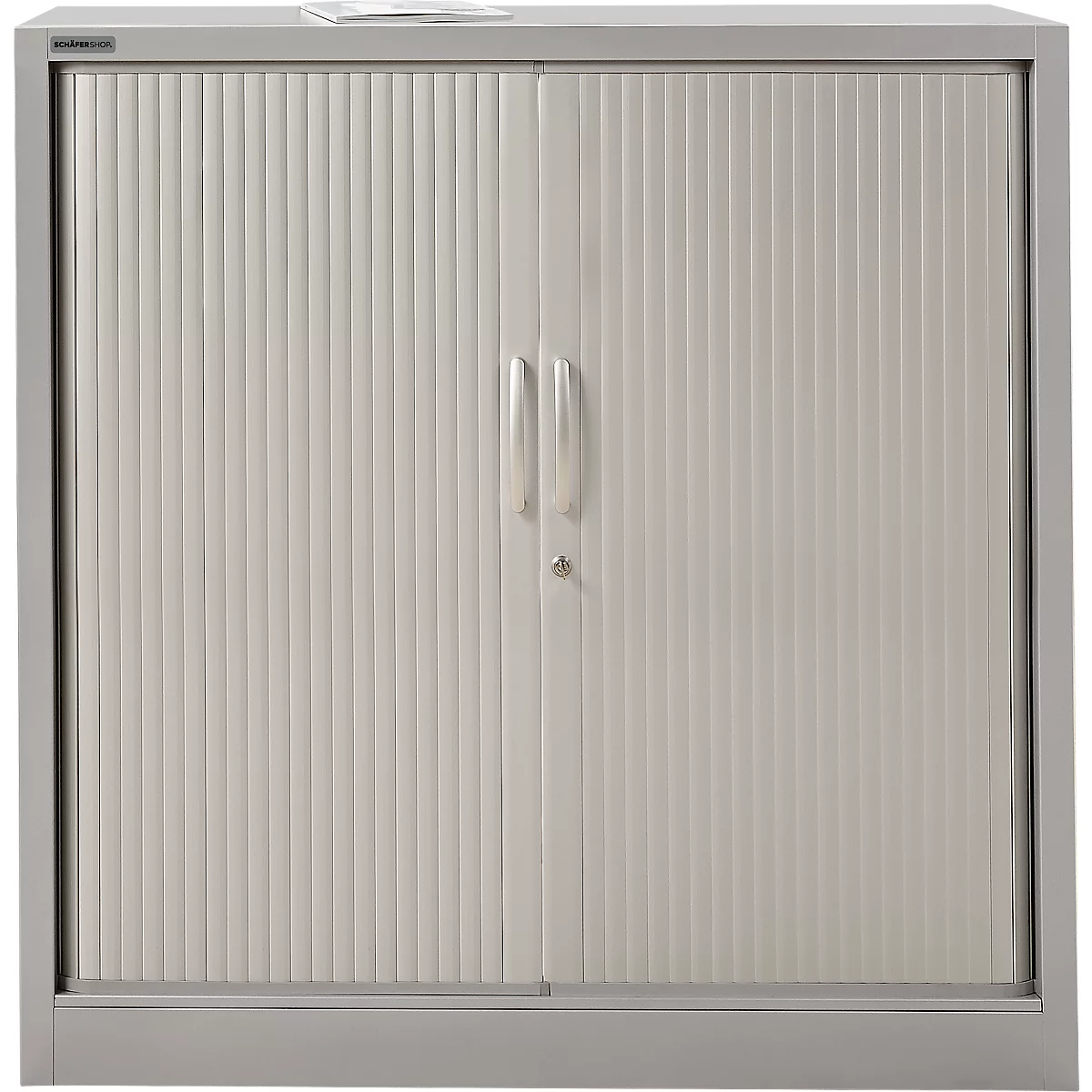 Schäfer Shop Select Rollladenschrank MS iCONOMY, Stahl, 3 Ordnerhöhen, B 1200 x T 400 x H 1215 mm, weißaluminium RAL 9006