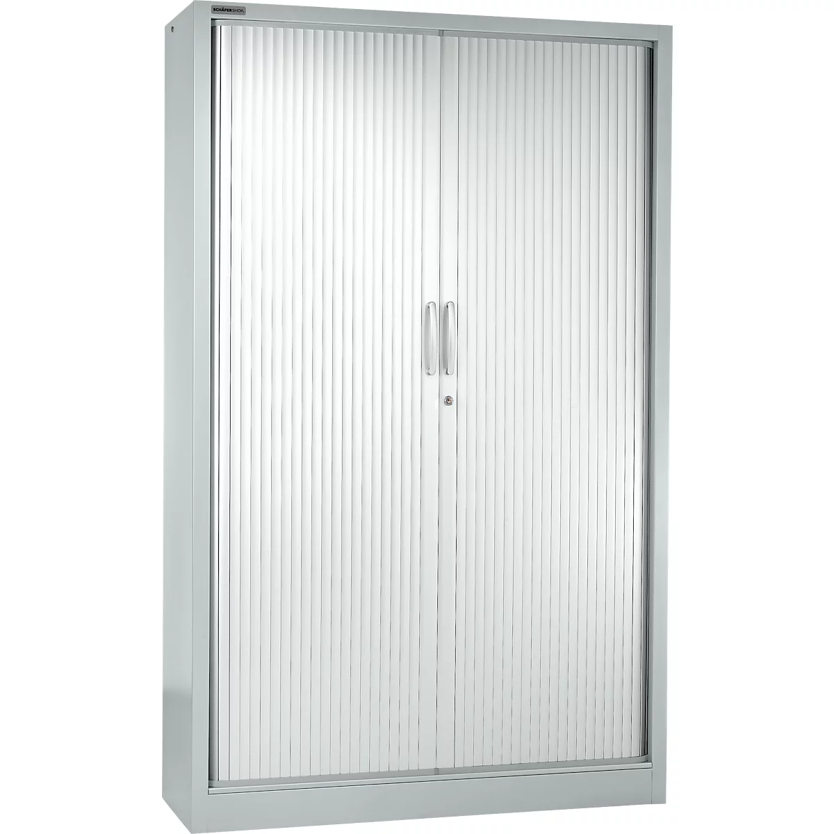 Schäfer Shop Select Rollladenschrank MS iCONOMY, Stahl, 5 Ordnerhöhen, B 1200 x T 400 x H 1935 mm, weißaluminium RAL 9006