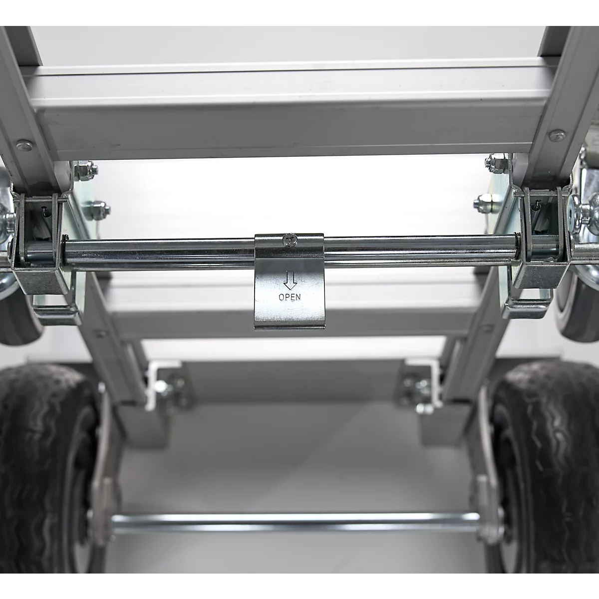Schäfer Shop Select Sackkarre, 2-in-1, Tragkraft 250 kg, klappbar, Bock- und Lenkrollen, Aluminium/Kunststoff, schwarz-silber