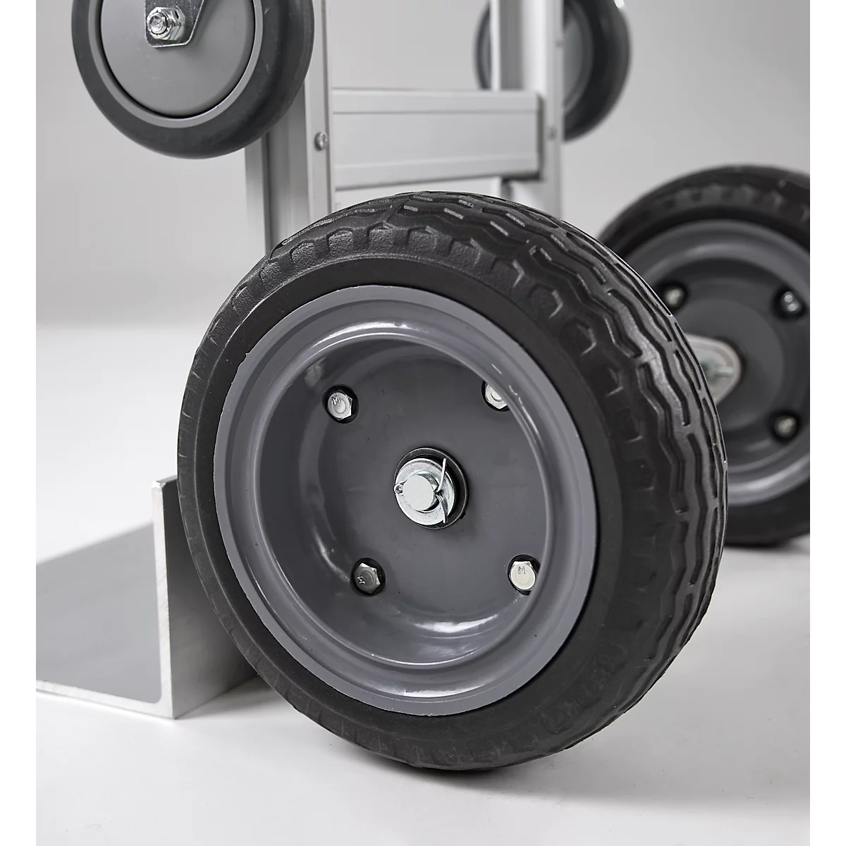 Schäfer Shop Select Sackkarre, 2-in-1, Tragkraft 250 kg, klappbar, Bock- und Lenkrollen, Aluminium/Kunststoff, schwarz-silber