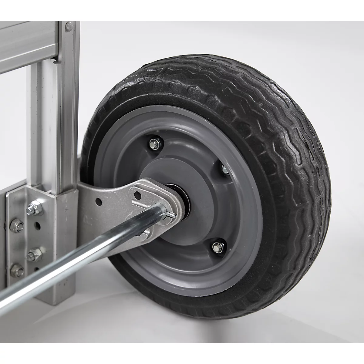 Schäfer Shop Select Sackkarre, 2-in-1, Tragkraft 250 kg, klappbar, Bock- und Lenkrollen, Aluminium/Kunststoff, schwarz-silber