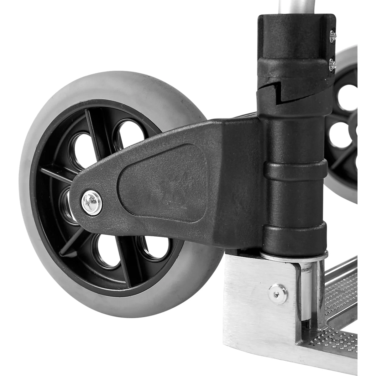 Schäfer Shop Select Sackkarre, Tragkraft 200 kg, klappbar, schwenkbare Handgriffe, Spannband, 2 Bockrollen, Aluminium/Kunststoff, rot-schwarz-silber