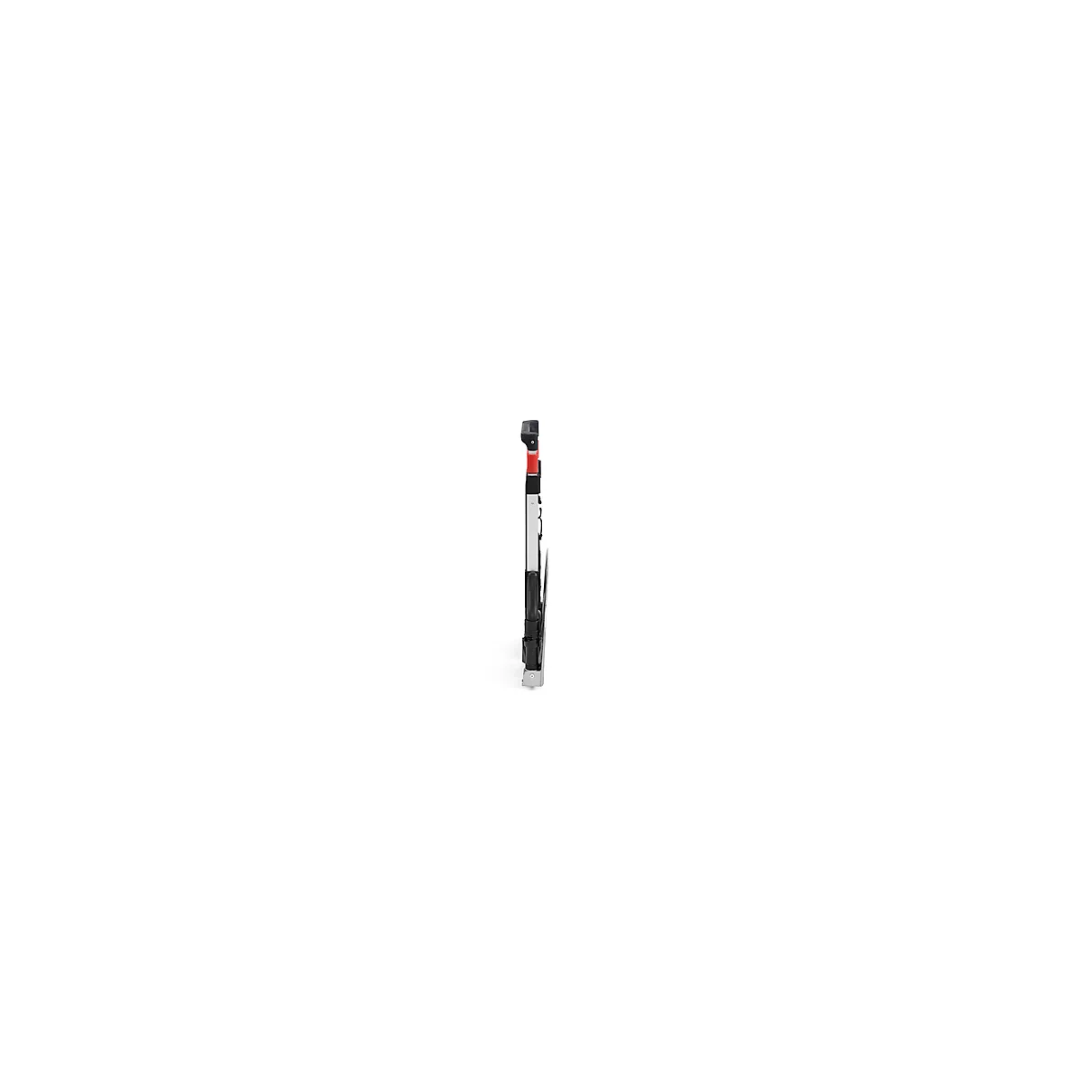 Schäfer Shop Select Sackkarre, Tragkraft 60 kg, klappbar, elastisches Spannband, 2 Bockrollen, Aluminium/Kunststoff, rot-schwarz-silber