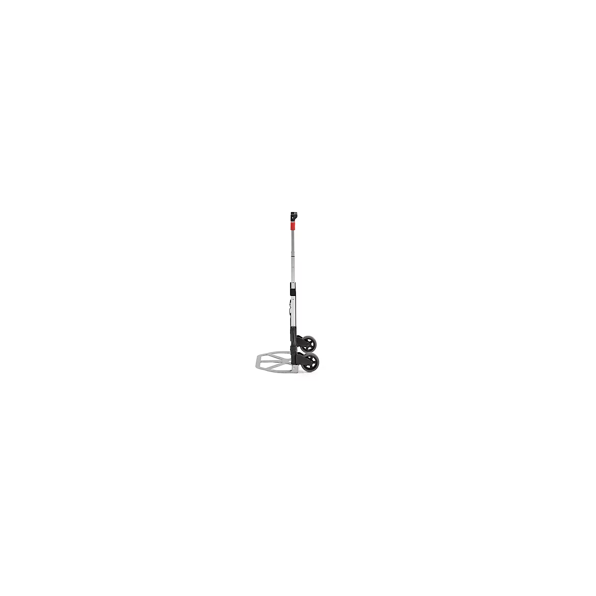 Schäfer Shop Select Sackkarre, Tragkraft 60 kg, klappbar, elastisches Spannband, 2 Bockrollen, Aluminium/Kunststoff, rot-schwarz-silber