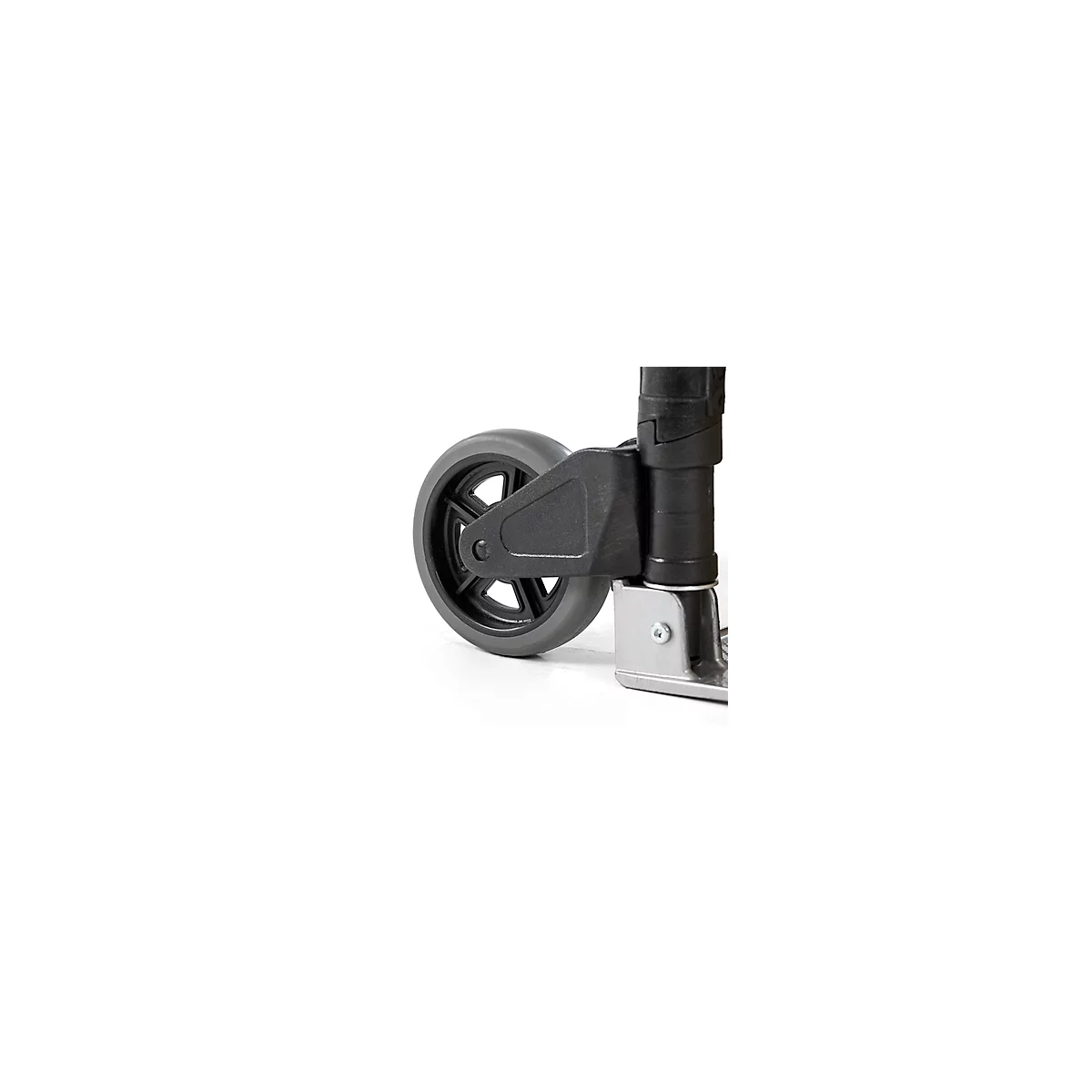 Schäfer Shop Select Sackkarre, Tragkraft 60 kg, klappbar, elastisches Spannband, 2 Bockrollen, Aluminium/Kunststoff, rot-schwarz-silber