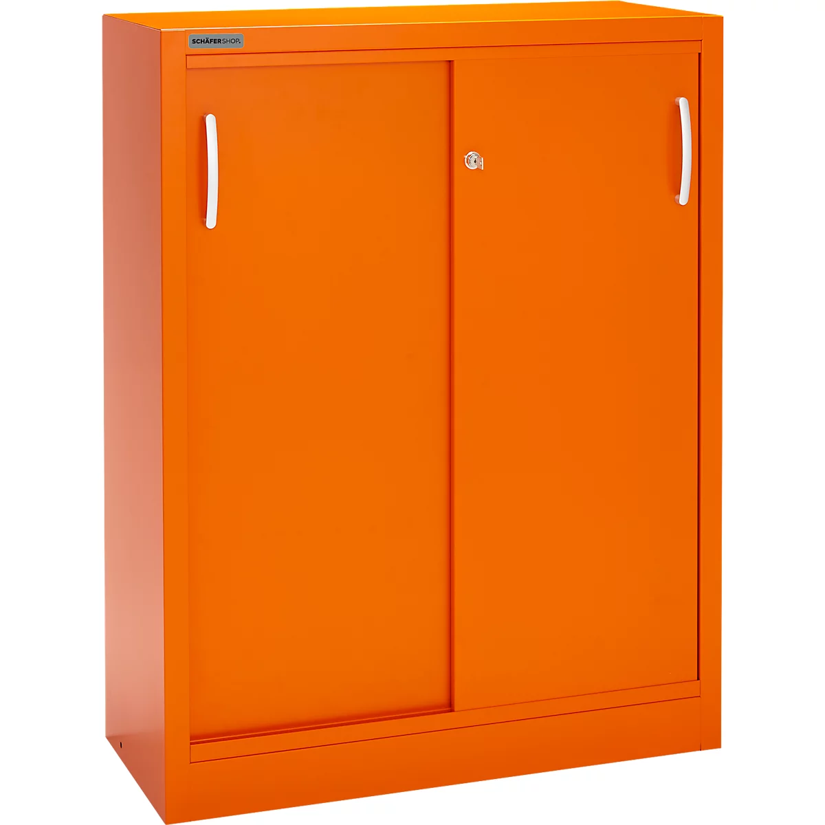 Schäfer Shop Select Schiebetürenschrank, 3 Ordnerhöhen, B 1200 mm, orange RAL 2004
