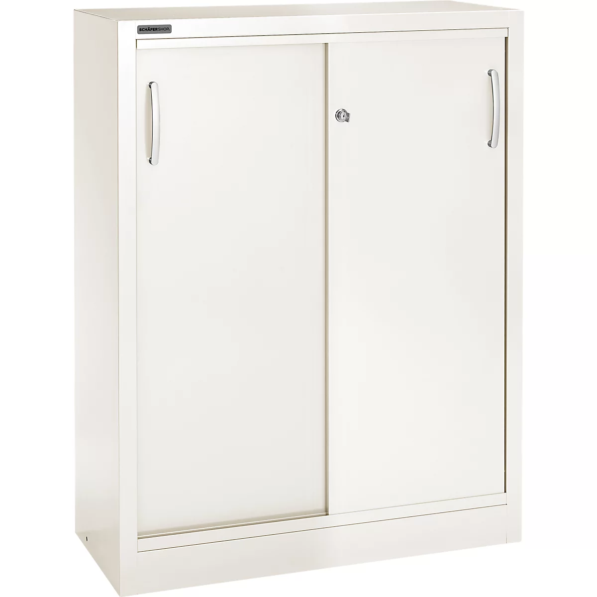 Schäfer Shop Select Schiebetürenschrank, 3 Ordnerhöhen, B 1200 mm, weiß RAL 9003