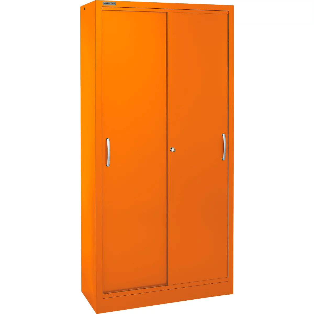 Schäfer Shop Select Schiebetürenschrank, 5 Ordnerhöhen, B 1200 mm, orange RAL 2004