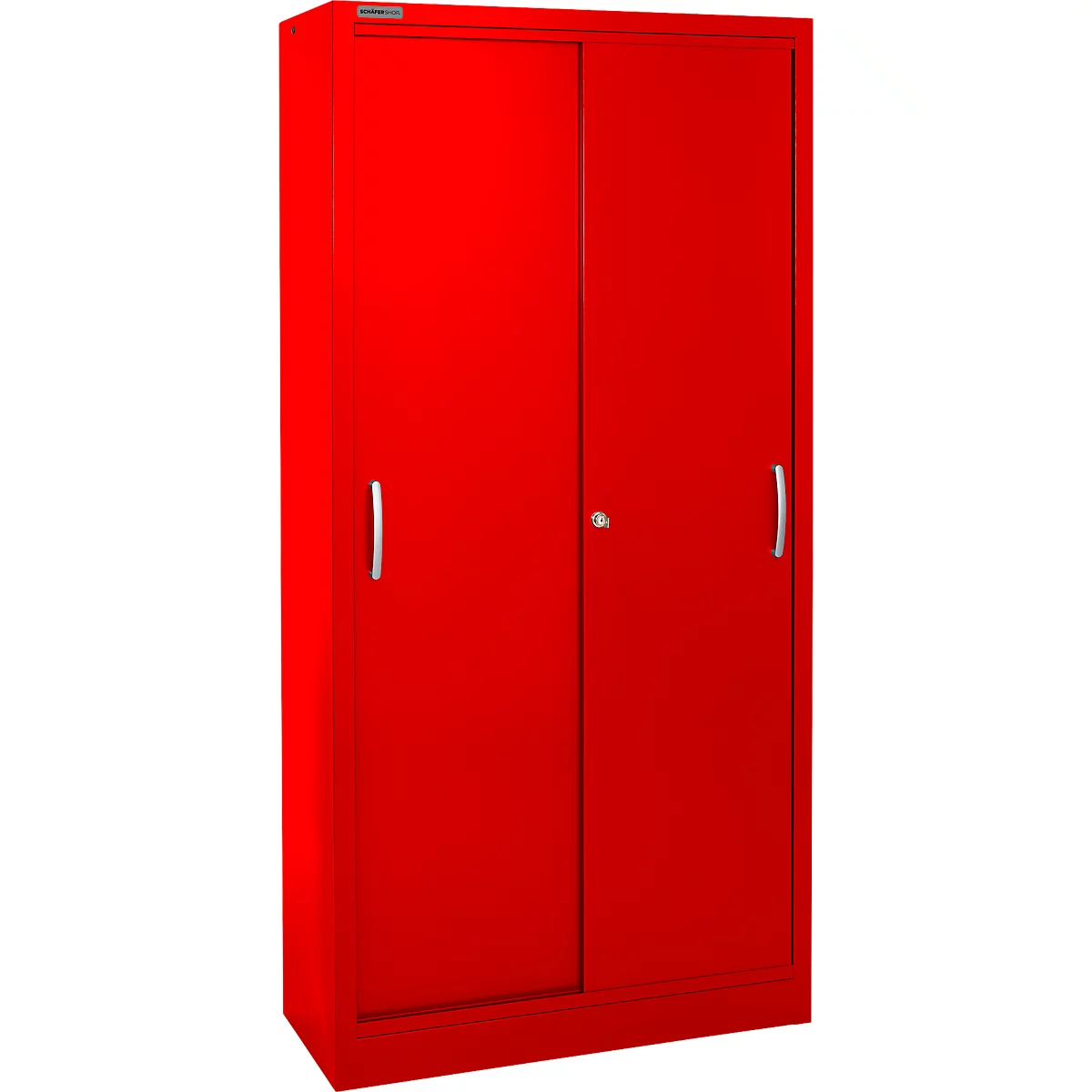 Schäfer Shop Select Schiebetürenschrank, 5 Ordnerhöhen, B 1200 mm, rot RAL 3020
