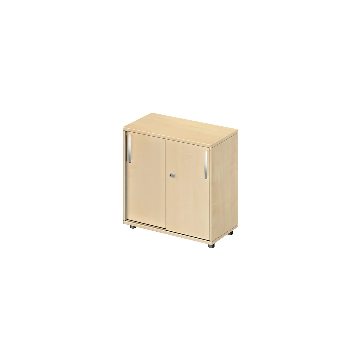 Schäfer Shop Select Schiebetürenschrank LOGIN, 2 Ordnerhöhen, B 800 x T 420 x H 788 mm, Ahorn Dekor/Ahorn Dekor