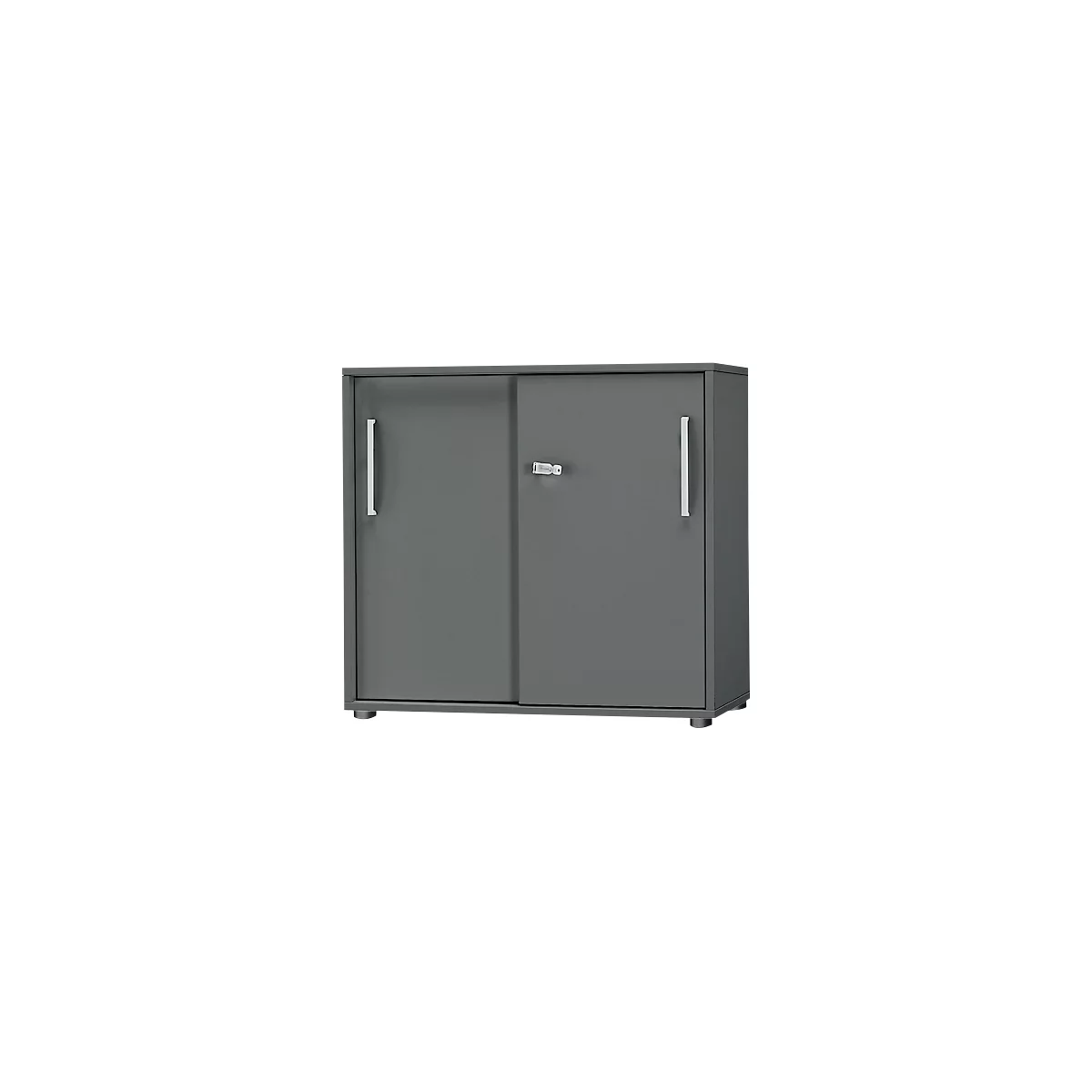 Schäfer Shop Select Schiebetürenschrank SET UP, abschließbar, 2 Ordnerhöhen, graphit/graphit 