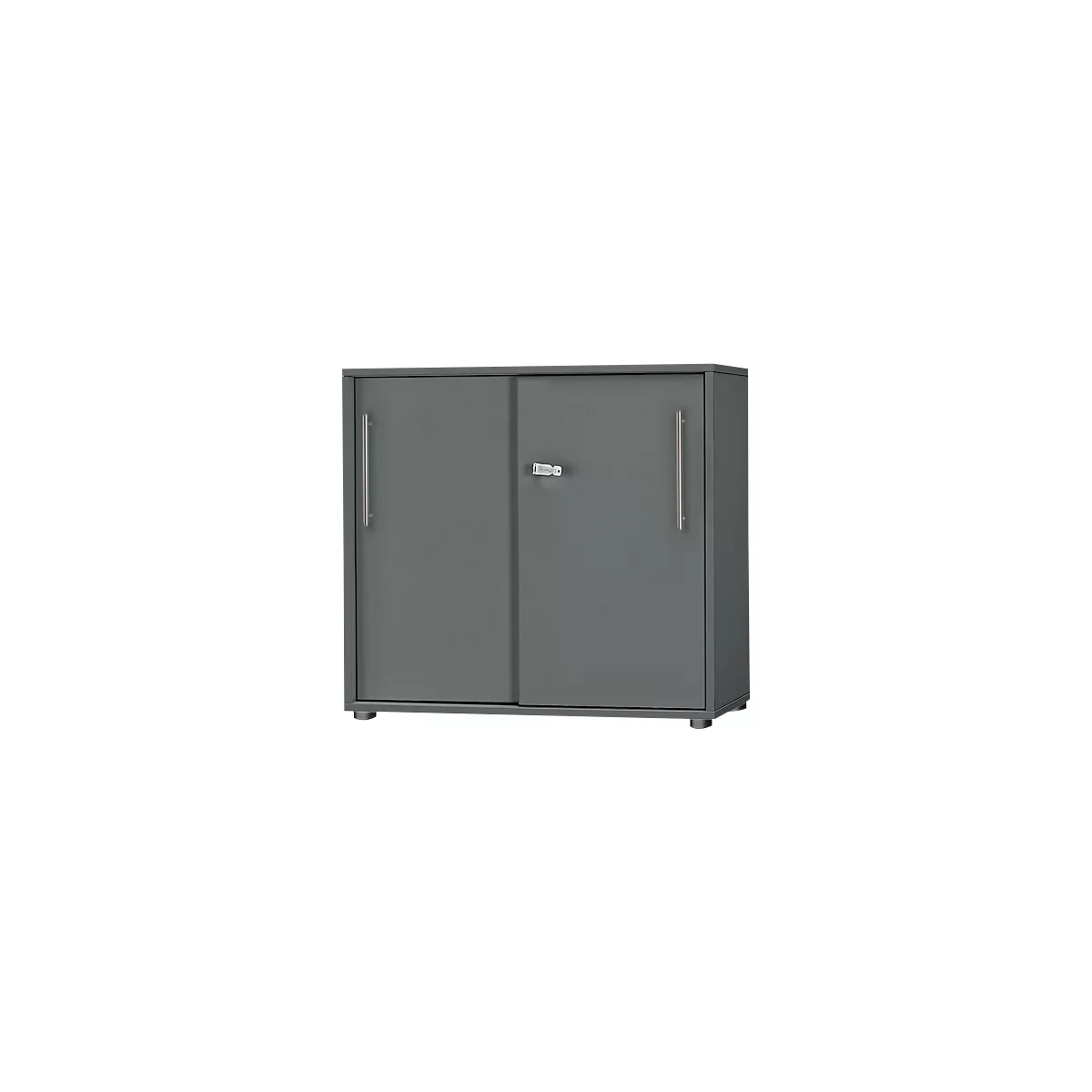 Schäfer Shop Select Schiebetürenschrank Start Off, 2 OH, abschließbar, B 800 x T 420 x H 788 mm, Holz, graphit/graphit