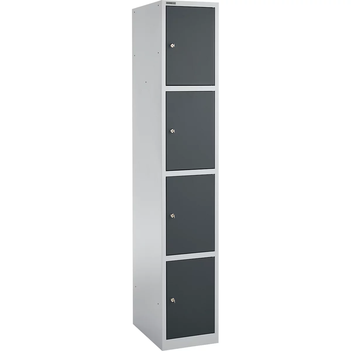 Schäfer Shop Select Schließfachsäule S4/4, mit Zylinderschloss, weißalu/anthrazit