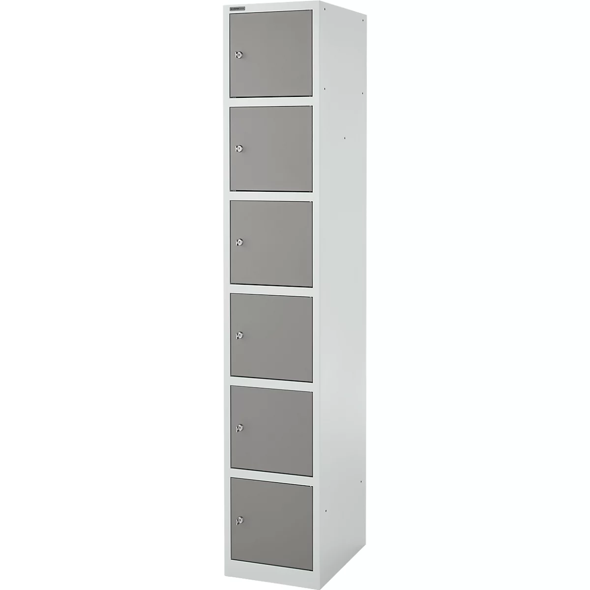 Schäfer Shop Select Schließfachsäule S4/6, mit Zylinderschloss, lichtgrau/platingrau